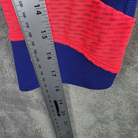 Womens Under Armour Capri Blue & Pink Leggings Activewear Polyester Stretch S - Picture 6 of 8